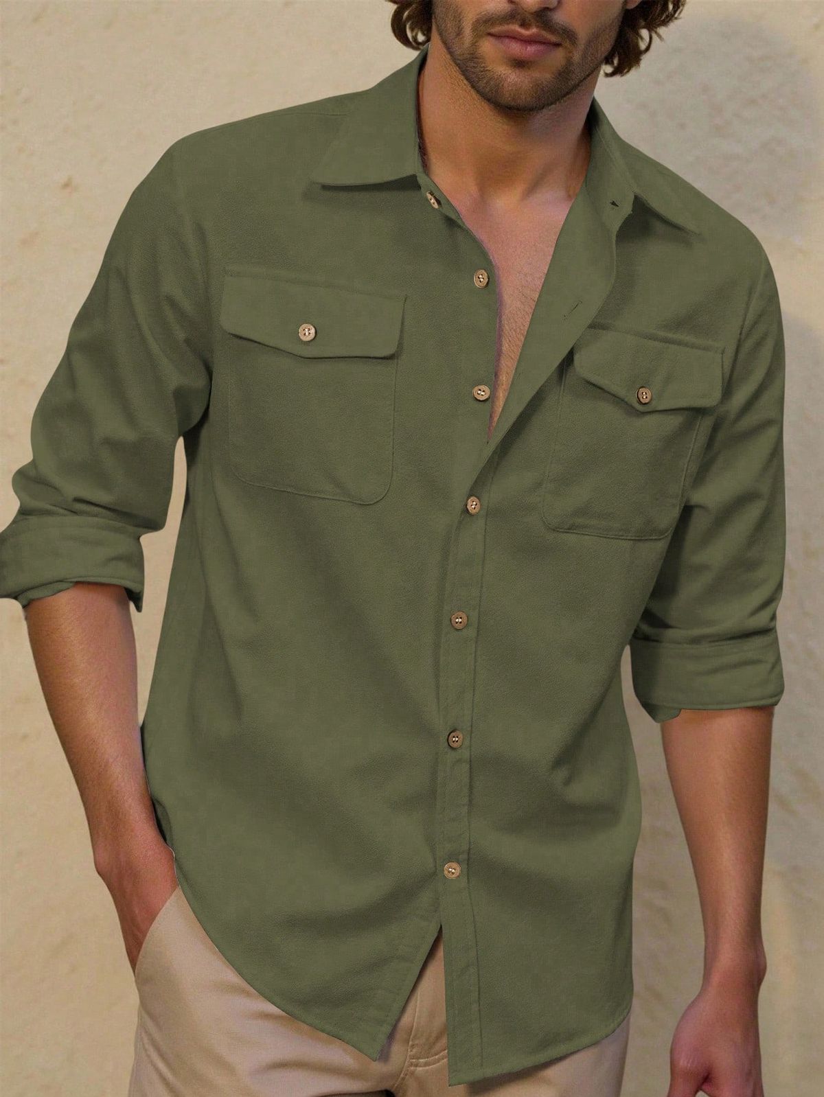 Olive Green Utility Shirt