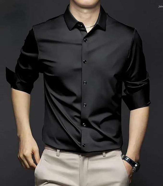 Black Slim Fit Formal Shirt