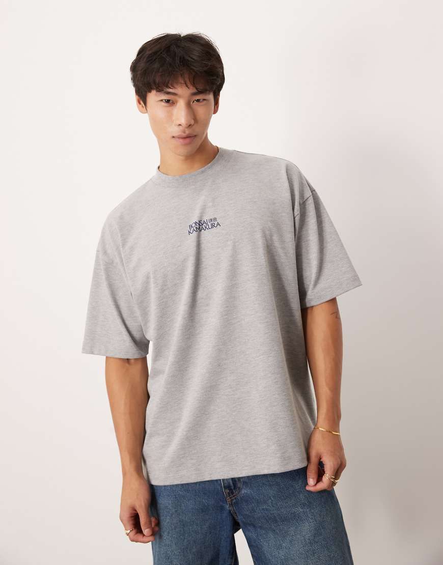 Grey Graphic Print T-Shirt