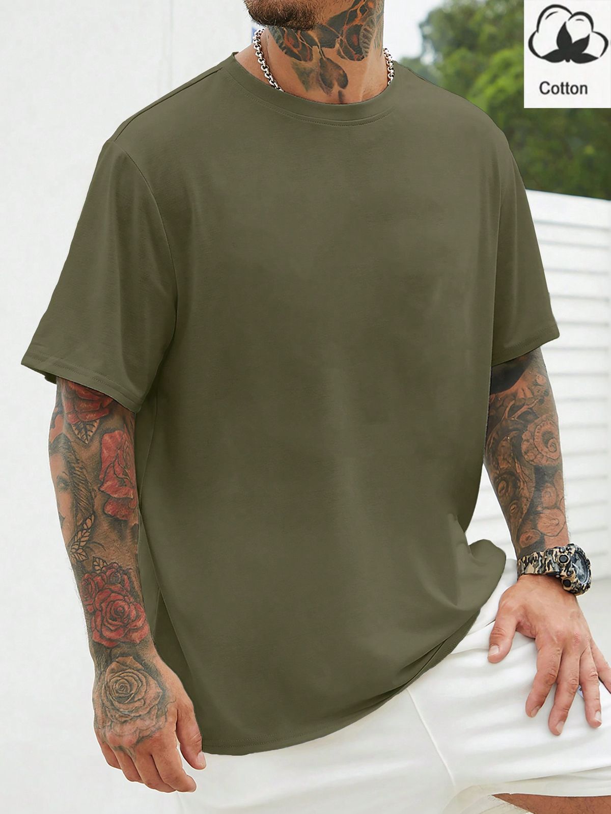 Olive Green Oversized T-Shirt