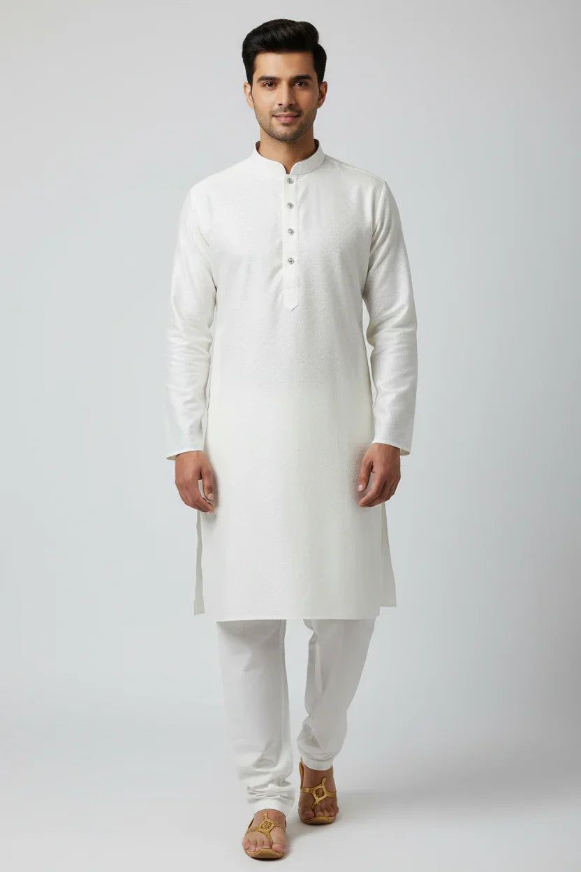 White Cotton Kurta