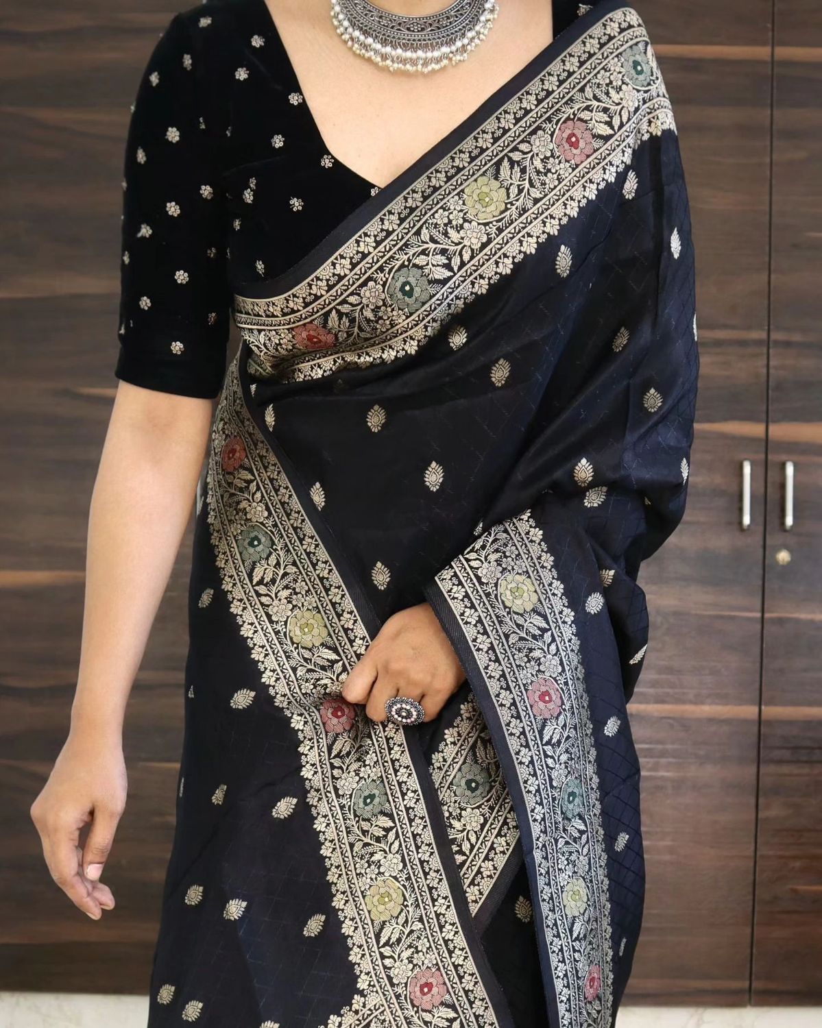 Black Party Wear Saree